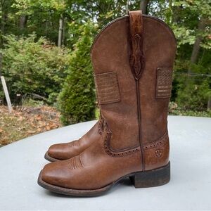 Ariat Round Up Patriot Western Cowboy Boots Size 6.5 Wide